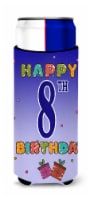Carolines Treasures CJ1099MUK Happy 8th Birthday Ultra Hugger for slim cans