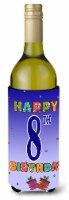 Carolines Treasures  CJ1099LITERK Happy 8th Birthday Wine Bottle Hugger