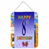 Carolines Treasures  CJ1099DS1216 Happy 8th Birthday Wall or Door Hanging Prints