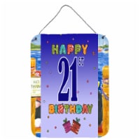 Carolines Treasures  CJ1121DS1216 Happy 21st Birthday Wall or Door Hanging Print