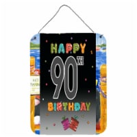 Carolines Treasures  CJ1128DS1216 Happy 90th Birthday Wall or Door Hanging Print