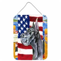 Black Great Dane USA Patriotic American Flag Wall or Door Hanging Prints