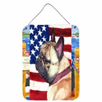French Bulldog Frenchie USA Patriotic American Flag Wall or Door Hanging Prints