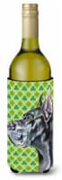 Black Great Dane St. Patrick's Day Shamrock Wine Bottle Hugger
