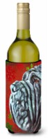 Neapolitan Mastiff Red Snowflakes Holiday Christmas Wine Bottle Hugger