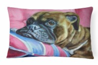 Carolines Treasures 7347PW1216 Fawn Boxer Canvas Fabric Decorative Pillow