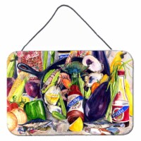 Crystal Hot Sauce with Camellia Beans and Black Skillet Wall or Door Hanging Pri