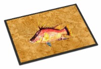 Carolines Treasures 8751JMAT Hog Snapper on Gold Doormat 24x36