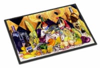 Carolines Treasures 8638MAT Crystal Hot Sauce with Fleur De lis and Wine Doorma