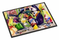 Crystal Hot Sauce with Camellia Beans and Black Skillet Doormat 18x27