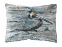 Carolines Treasures  8946PW1216 Pelican in Grey Canvas Fabric Decorative Pillow