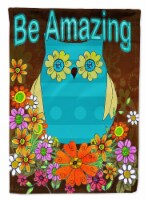 Carolines Treasures PJC1025GF Be Amazing Owl Flag Garden Size