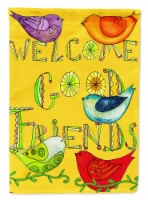 Carolines Treasures PJC1055GF Welcome Good Friends Inspirational Garden Flag