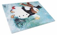 Carolines Treasures PJC1008LCB Christmas Tree Friends Snowman Glass Cutting Boa