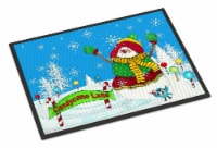 Carolines Treasures  PJC1075MAT Candy Cane Lane Snowman Indoor or Outdoor Mat 18