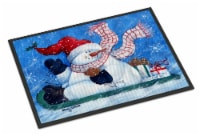 Carolines Treasures PJC1078JMAT Come Ride With Me Snowman Doormat 24x36