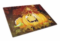 Somebody to Love Pumpkin Halloween Glass Cutting Board Large