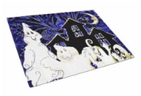 The Gang's All Here Ghosts Halloween Glass Cutting Board Large