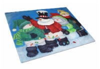 Carolines Treasures PJC1087LCB The Light Brigade Snowman Glass Cutting Board La