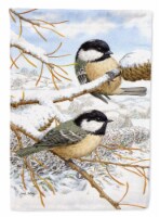 Carolines Treasures ASA2065CHF Coal Tits House Flag