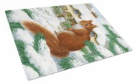 Carolines Treasures ASA2014LCB Red Squirrel & Cottage Glass Cutting Board Large