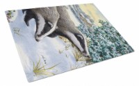 Carolines Treasures  ASA2041LCB Badgers Two of a Kind Glass Cutting Board Large