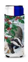 Carolines Treasures ASA2039MUK Badgers with Holly Berries Ultra Hugger for slim