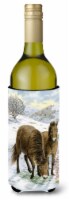 Carolines Treasures  ASA2032LITERK Exmoor Ponies Horse Wine Bottle Hugger