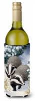 Carolines Treasures  ASA2038LITERK Badgers on the Move Wine Bottle Hugger