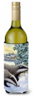 Carolines Treasures  ASA2041LITERK Badgers Two of a Kind Wine Bottle Hugger