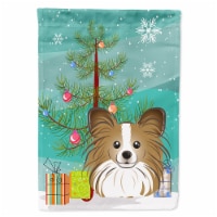 Carolines Treasures BB1620GF Christmas Tree and Papillon Flag Garden Size