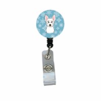 Carolines Treasures  Snowflake Westie Retractable Badge Reel