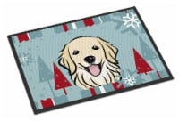 Carolines Treasures  BB1701MAT Winter Holiday Golden Retriever Indoor or Outdoor