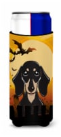 Halloween Smooth Black and Tan Dachshund Ultra Hugger for slim cans
