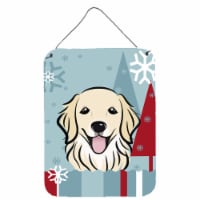 Carolines Treasures  BB1701DS1216 Winter Holiday Golden Retriever Wall or Door H