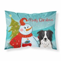 BB1861 Snowman with Border Collie  , Large,
