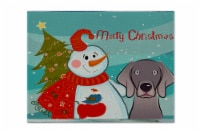 Carolines Treasures  BB1851PLMT Snowman with Weimaraner Fabric Placemat