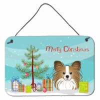 Carolines Treasures  BB1620DS812 Christmas Tree and Papillon Wall or Door Hangin