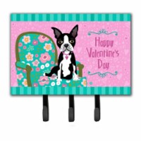 Carolines Treasures VHA3001TH68 Happy Valentines Day Boston Terrier Leash or Key Holder