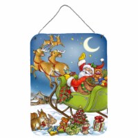 Carolines Treasures APH4570DS1216 Christmas Santa taking Off Wall or Door Hangi