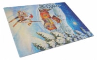 Carolines Treasures ACG0147LCB Christmas Gnome Headed out Glass Cutting Board L