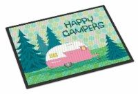 Carolines Treasures VHA3004JMAT Happy Campers Glamping Trailer Doormat 24x36
