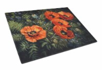 Carolines Treasures BDBA0007LCB Poppies by Daphne Baxter Glass Cutting Board La