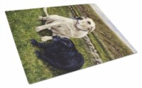 Carolines Treasures FRF0018LCB Yellow and Black Labradors Glass Cutting Board L