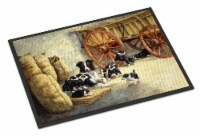 Carolines Treasures BDBA0118MAT Border Collie Dog Litter Doormat 18x27