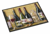 Carolines Treasures  TMTR0271MAT Wine Du Vin by Malenda Trick Indoor or Outdoor