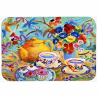Carolines Treasures Teal Tea by Wendy Hoile Mouse Pad- Hot Pad or Trivet