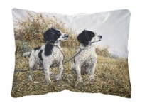 Two Springer Spaniels by Michael Herring Canvas Fabric Decorative Pillow