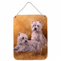 Carolines Treasures  HMHE0201DS1216 Westies by Michael Herring Wall or Door Hang
