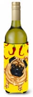 Carolines Treasures AMB1412LITERK Pick a Pepper Pug Wine Bottle Hugger
